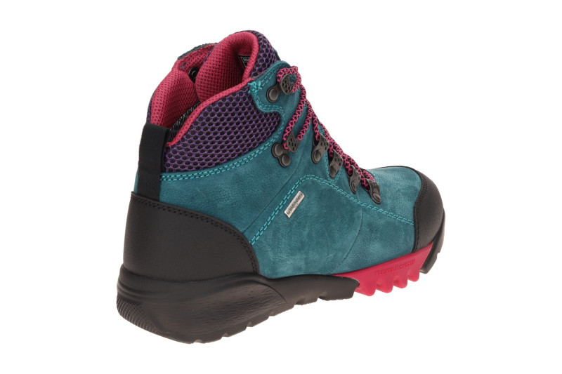 Waldläufer Amiata Stiefelette blau lila H-Weite wasserdicht