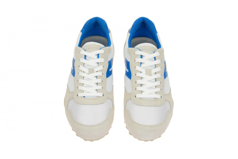 Geox Respira Snake C Sneakers in weiß blau Herren Schnürschuhe