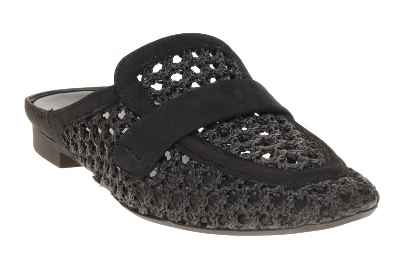 Paul Green Pantoletten Mules schwarz geflochten 6207