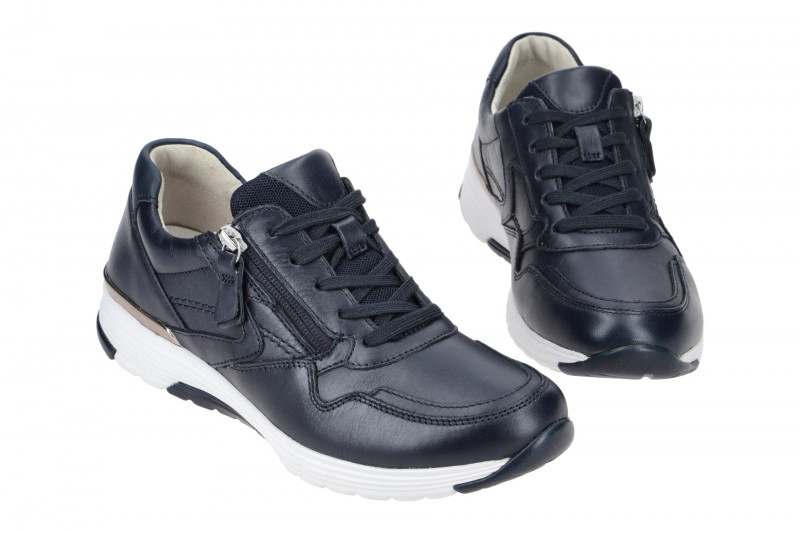 Gabor RollingSoft Schuhe blau Glattleder 86.978.56