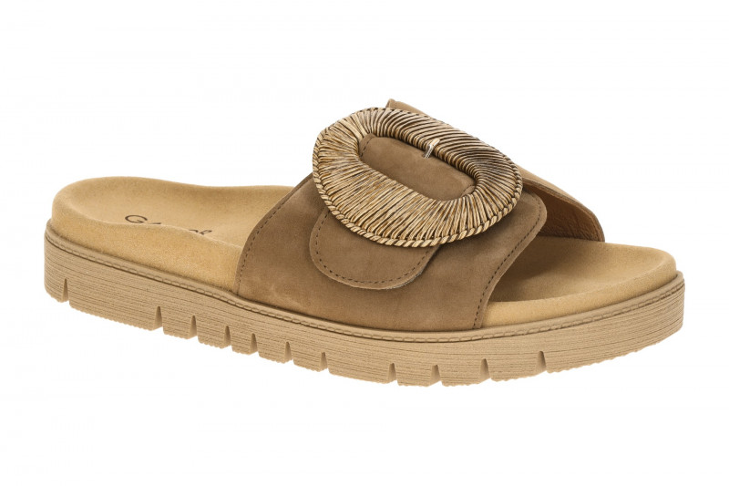 Gabor Pantolette braun peanut Velour 83.742.14