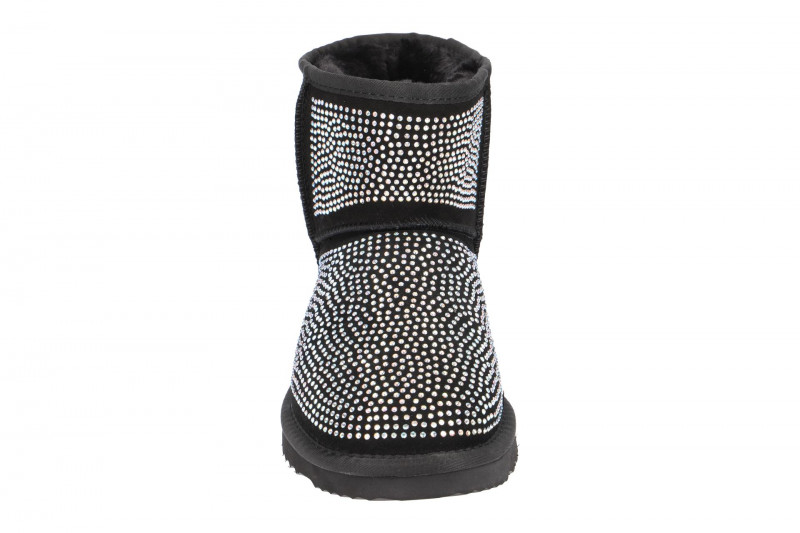Oog Stiefel schwarz Strass Mini Glamour Boots