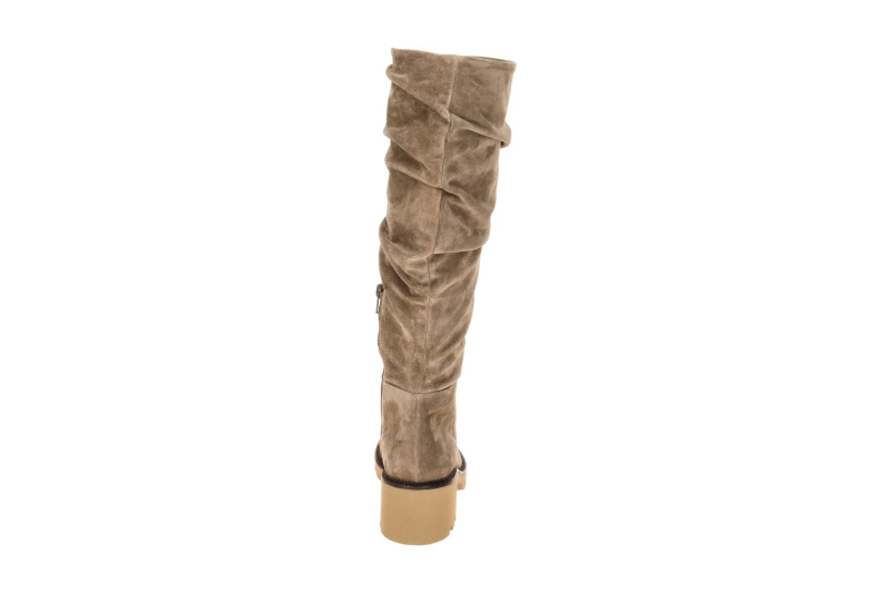 Paul Green Schaftstiefel taupe grau gerafft 9987