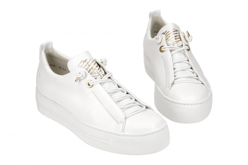 Paul Green Sneaker Schuhe weiß gold 5017