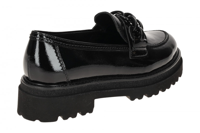 Gabor Schuhe Plateau Slipper schwarz Lack 55.242.97