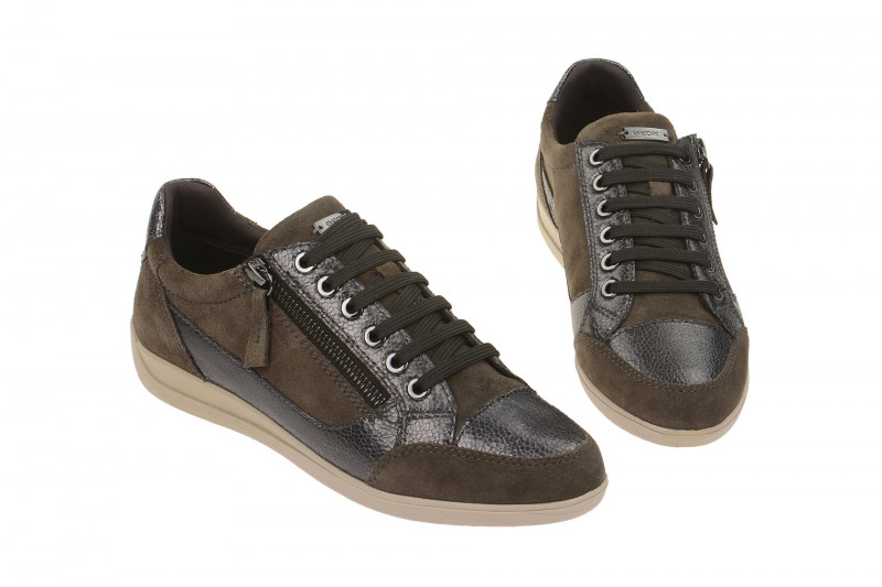 Geox Myria Schuhe braun grau metallic D6468A 022PV C6J1G