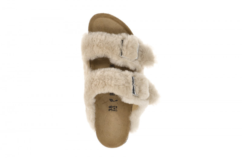 Birkenstock Arizona Shearling Pantolette beige Lammfell Cover Upper 1030275