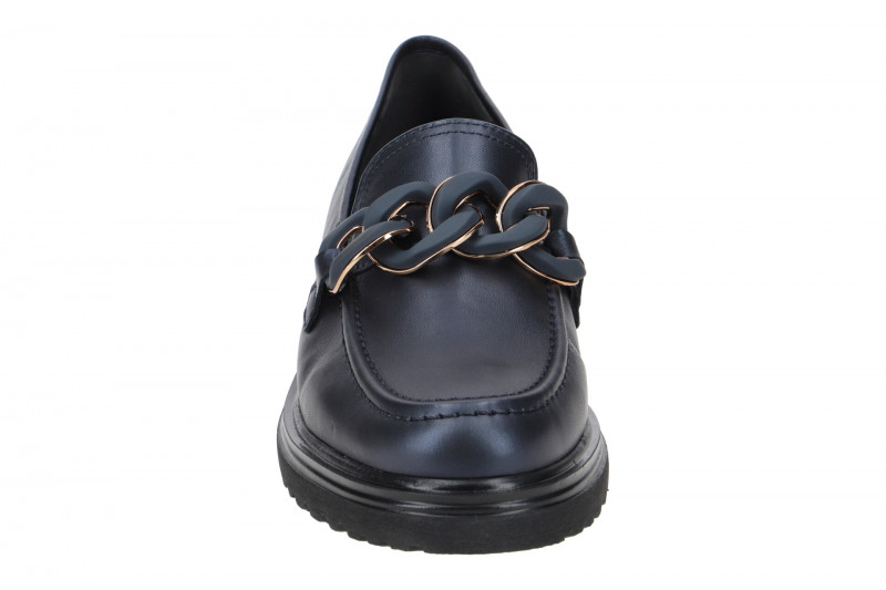 Gabor Schuhe Slipper blau gold H-Weite 72.554.66