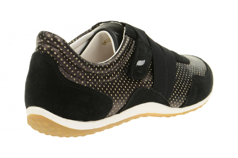 Geox Vega Schuhe schwarz gold gepunktet