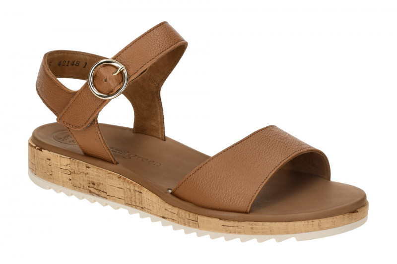 Paul Green Sandale braun cognac Klett 7134