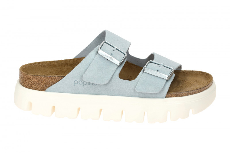 Birkenstock Arizona Papillio Chunky Pantolette hellblau SCHMAL 1029141