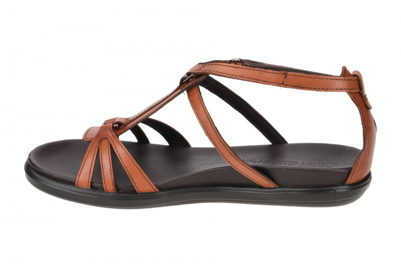 Ecco Spangen Sandale T-Steg braun cognac 209273