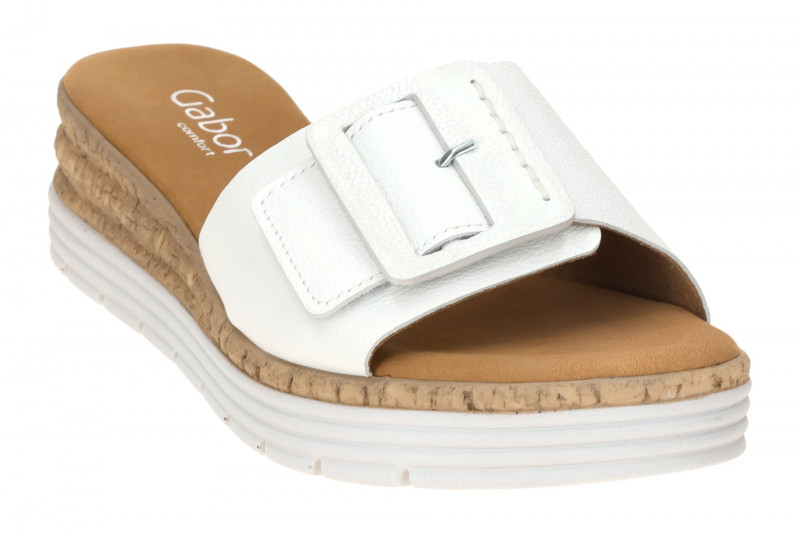 Gabor Keil Pantolette weiß Glattleder 62.702.50