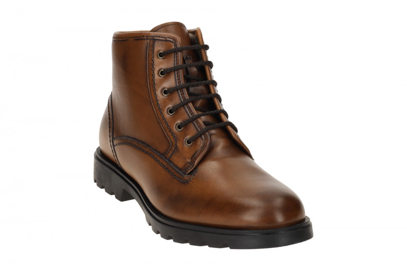 Galizio Torresi Winter Stiefelette braun cognac Lammfutter 323948