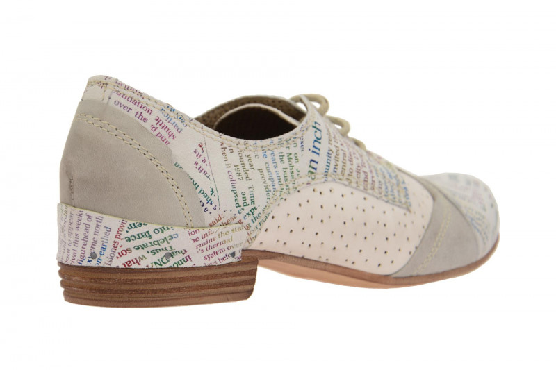 Charme Schuhe weiß buntes Text Muster 007M