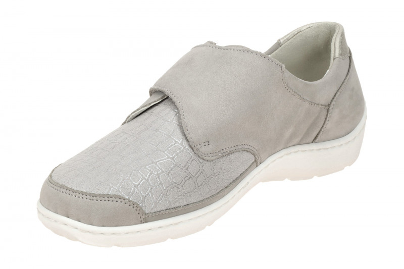 Waldläufer Henni Slipper Schuhe grau Klett 496H31