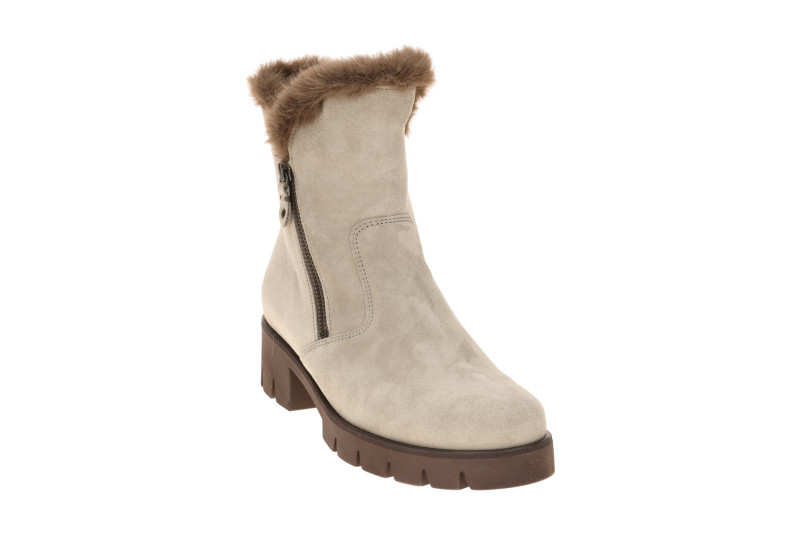 Gabor Stiefelette grau Fellkragen 8018.04.005
