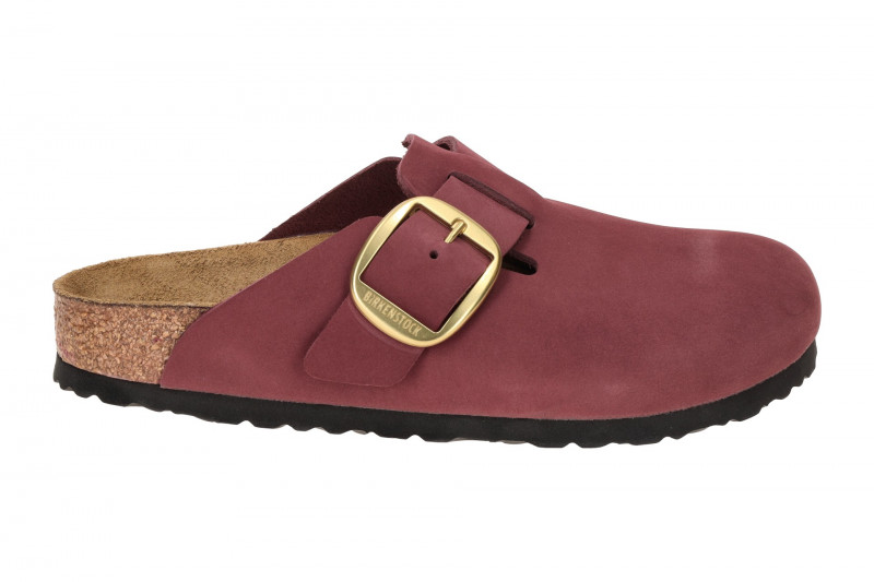 Birkenstock Boston Big Buckle Clogs Pantoletten berry rot SCHMAL 1028058