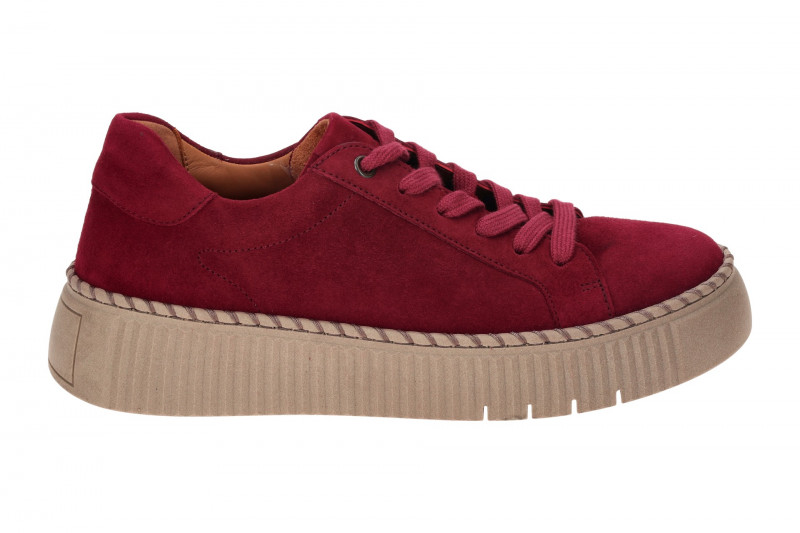 Gabor Schuhe rot bordeaux Plateau Sneakers 73.240.15