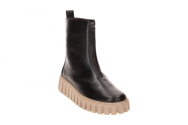 Gabor Plateau Stiefelette dunkelbraun moro Front Zip 8016.04.004