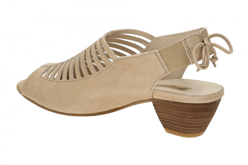 Paul Green Sandaletten beige Samt Velour 6589