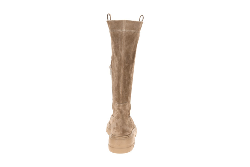 Paul Green Stiefel taupe braun Langschaft Velour 8296