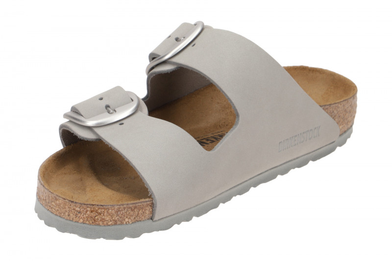 Birkenstock Arizona Big Buckle Pantolette grau Nubuk Schmal 1022154