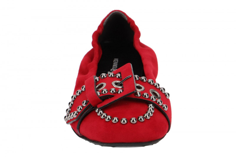 K&S Malu Ballerinas rot Perlen 10350
