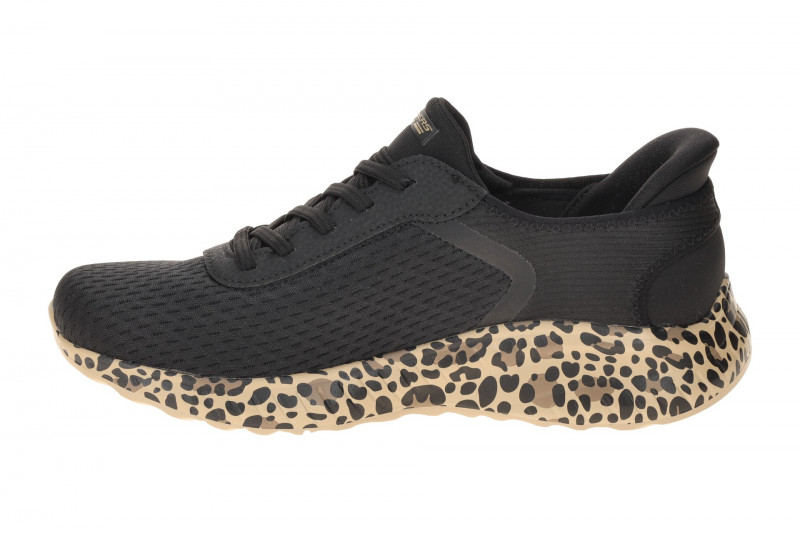 Skechers Bobs Squad Chaos Schuhe schwarz SLIP-INS Leo 117246