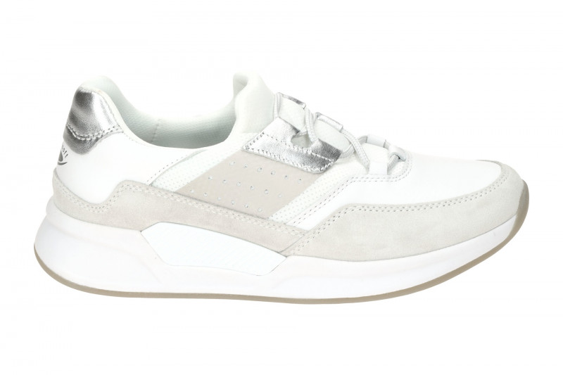 Gabor RollingSoft Slipper Schuhe weiß silber 46.952.56