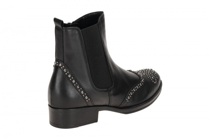 Gabor Chelsea Stiefelette schwarz Nieten 51.606.27