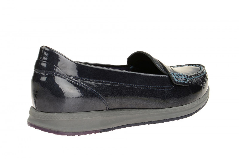 Geox Lack Mokassin Slipper blau AVERY