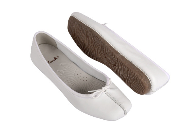 Clarks Ballerina Freckle Face weiß