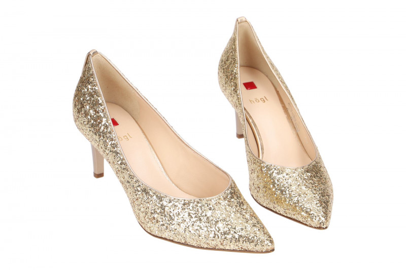 Högl Pumps gold Glitter-Textil 6756