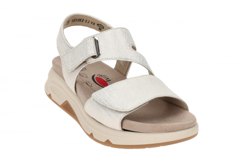 Gabor RollingSoft Sandale weiß silber 86.885.80