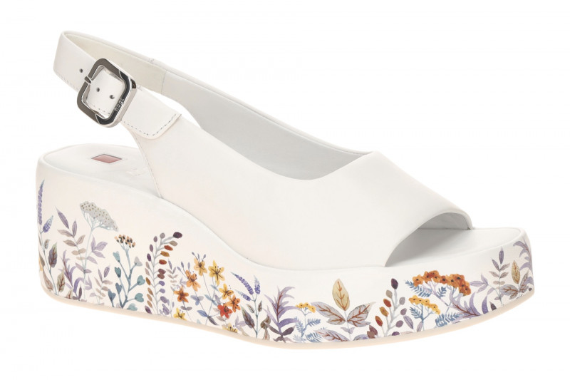 Högl LouLou Plateau Sandale weiß buntes Blumenmustert 2519
