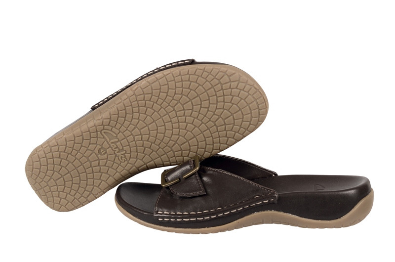 Clarks Pantoletten Prestige Bliss in dunkelbraun 20348812