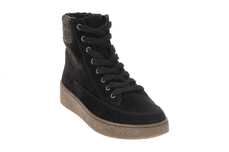 Gabor Stiefelette schwarz Velour H-Weite 72.835.47