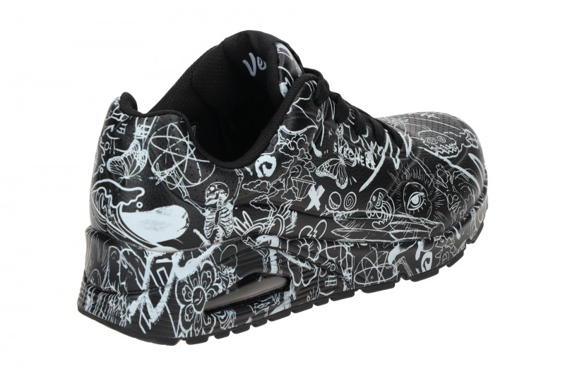 Skechers Uno Schuhe schwarz Vexx Doodle weiß 177972