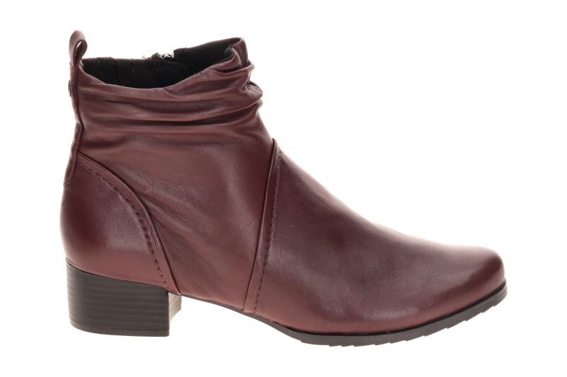 Caprice Stiefelette Ankle Boot rot bordo gerafft 25358