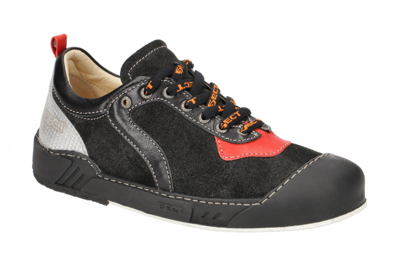 Eject Puzzle Schuhe schwarz rot silber 20233