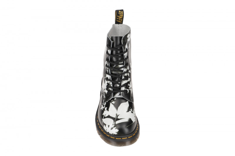 Dr Martens Pascal Stiefel schwarz weiß Blumen 1460