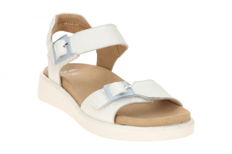 ara Madeira Sandale weiß H-Weite Klett 12-21402