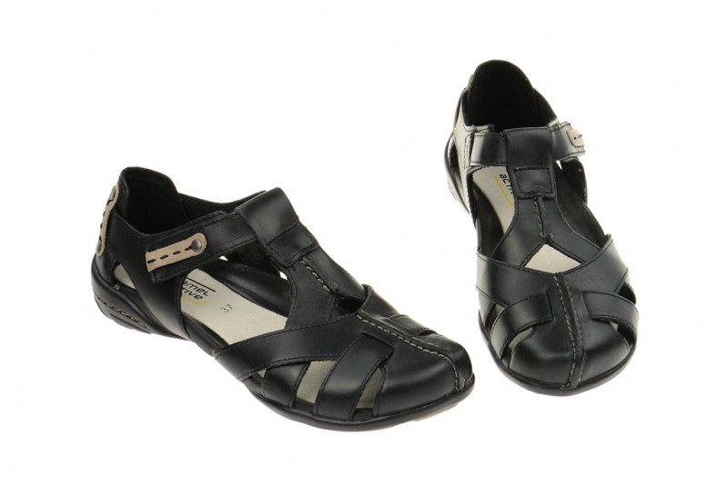 camel active Saturn-S Damen Sandale schwarz - 152.11.01