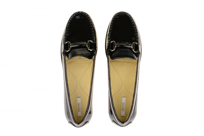 Geox Elidia Slipper schwarz Lack