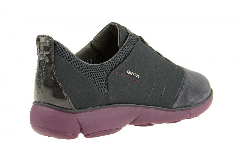 Geox Nebula Damen Slipper dunkel-grau lila
