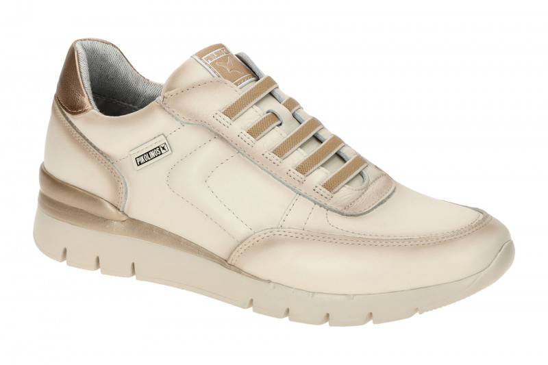 Pikolinos Cantabria Schuhe Slipper weiß gold W4R-6731