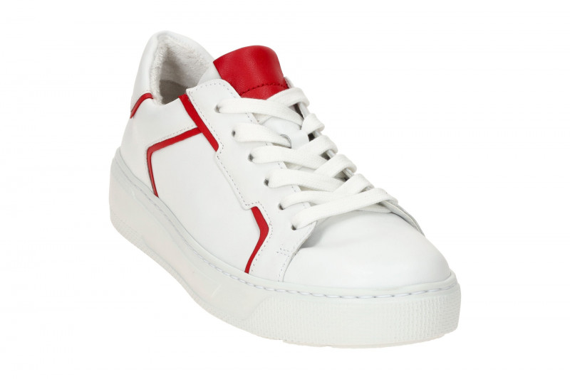 Gabor Schuhe weiß rot Nappa Sneakers 63.210.25