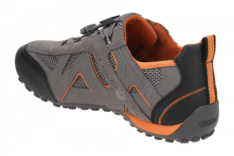 Geox Snake Sneaker Schuhe grau orange U2507B