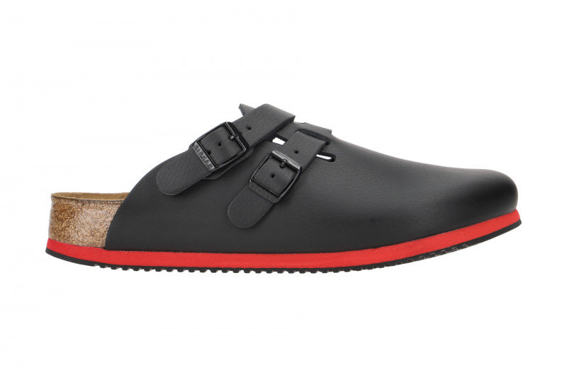 Birkenstock Kay Pantolette Clogs schwarz rot Normal-Weit 582634